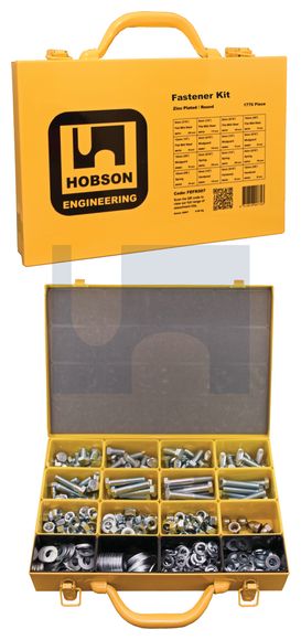 HOBSON BOLT NUT WASHER ASSORTMENT KIT ZINC PLATE CL8.8 M10 16-65MM